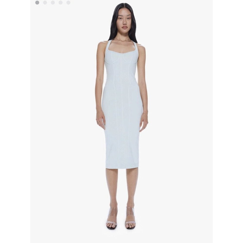 Noam Anouk Midi Dress Aqua Fade Bodycon